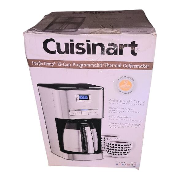 Cuisinart 12-Cup Program Coffee Maker Thermal Carafe Damaged Box Perfect Product - Picture 7 of 10